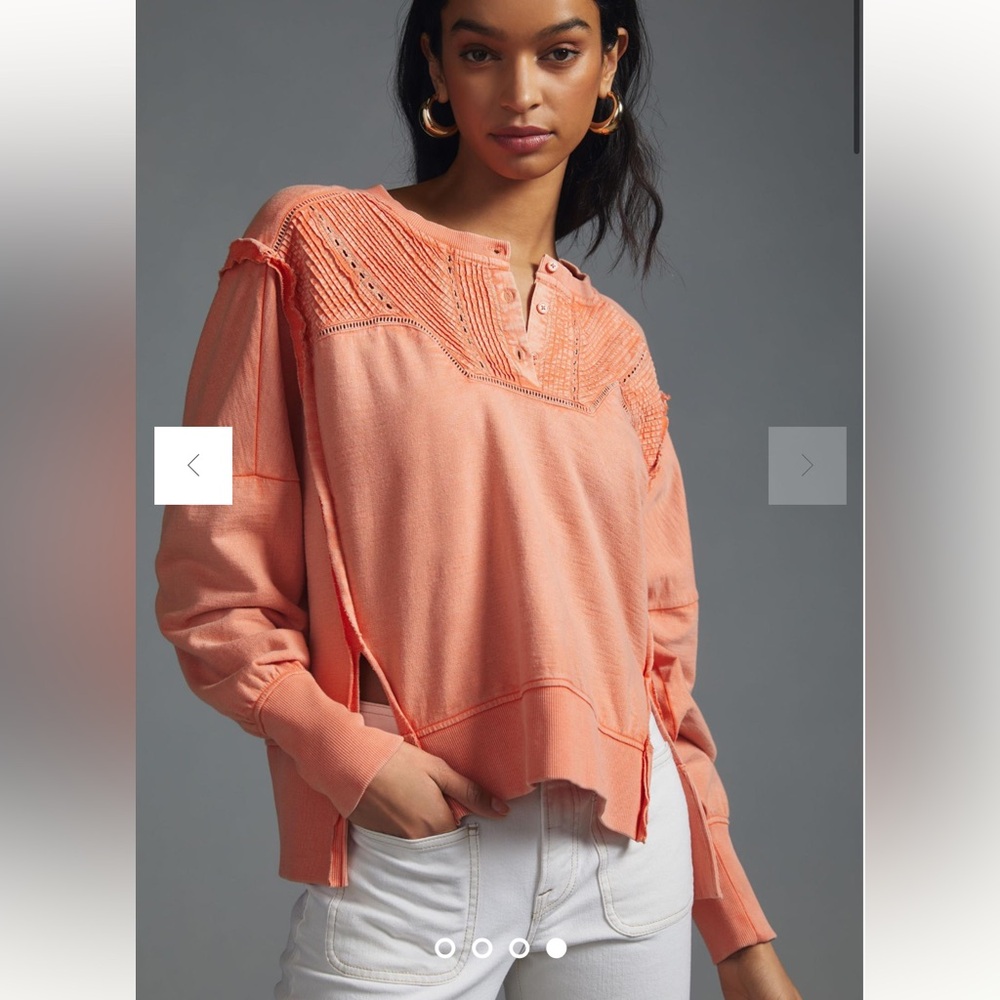 Pilcro Pintuck Sweatshirt sz S